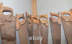 20 vintage collectible handsaw woodworking saw lot craft paint tool parts repair