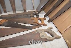 20 vintage collectible handsaw woodworking saw lot craft paint tool parts repair