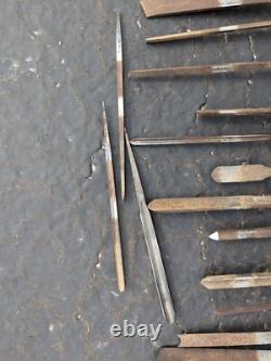 24 Vintage Lathe Chisels Wood Turning Woodworker Butcher Strelinger Other
