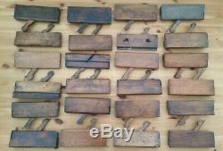24 Vintage Wooden Moulding Planes Old Woodworking Tools