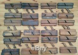 24 Vintage Wooden Moulding Planes Old Woodworking Tools