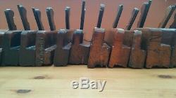 24 Vintage Wooden Moulding Planes Old Woodworking Tools