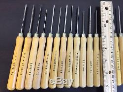 24 hirsch werkzeuge micro wood carving tools gouge used
