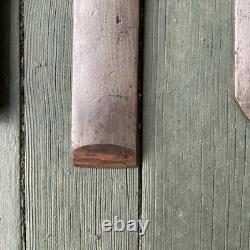 3 Antique 1 3/4 Inch Gouge & Chisel Slick Woodworking cabin Tools Pig Sticker