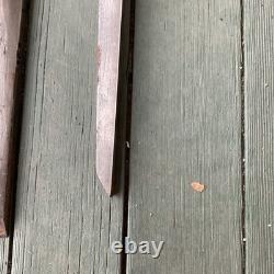 3 Antique 1 3/4 Inch Gouge & Chisel Slick Woodworking cabin Tools Pig Sticker