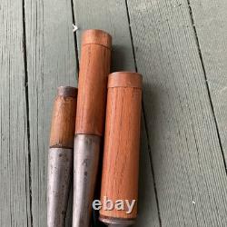 3 Antique 1 3/4 Inch Gouge & Chisel Slick Woodworking cabin Tools Pig Sticker