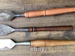 3 Chisel Slick Socket Framing Timber Wood Working T. H. Witherby G. I. MIX