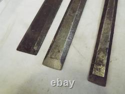 3 Stanley 720 Bevel Edge Socket Chisels Woodworking Carving Wood 1/2, 3/4 & 1
