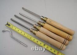 4 High End Hosaluk Handle Woodworking Turning Chisels Tools, Lathe, L-4829