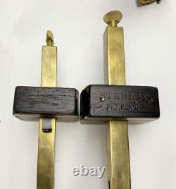 4 types antique Stanley no. 92 Mortise gauges old vintage woodworking tool gage