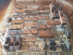 41 piece antique carpentry woodworking tool set