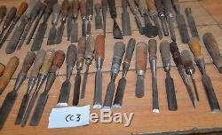 50 woodworking chisels collectible carving turning tool carving blacksmith lot 3
