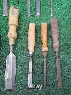 57 Woodwork Chisels Carpenters Chisels Marples Taylor All For Restoration (A216)