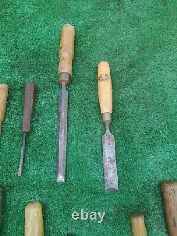 57 Woodwork Chisels Carpenters Chisels Marples Taylor All For Restoration (A216)