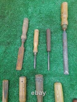 57 Woodwork Chisels Carpenters Chisels Marples Taylor All For Restoration (A216)