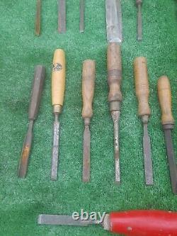 57 Woodwork Chisels Carpenters Chisels Marples Taylor All For Restoration (A216)