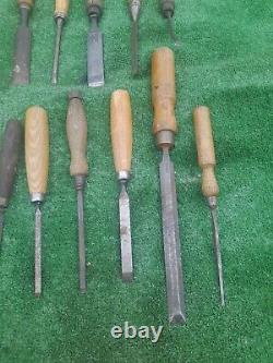 57 Woodwork Chisels Carpenters Chisels Marples Taylor All For Restoration (A216)