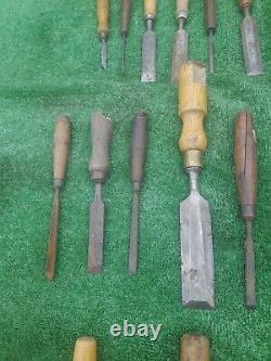 57 Woodwork Chisels Carpenters Chisels Marples Taylor All For Restoration (A216)