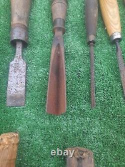 57 Woodwork Chisels Carpenters Chisels Marples Taylor All For Restoration (A216)