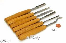 6 SWISS PFEIL woodworking carving chisel tools carpenter set