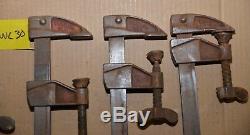 6 Taylor US made clamp 2 deep 18 long collectible woodworking tool lot WC30