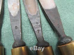 6 Vintage Henry Taylor Wood Working Tools Sheffield, England NICE