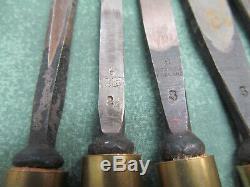 6 Vintage Henry Taylor Wood Working Tools Sheffield, England NICE