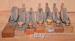 7 Transitional wood plane collectible wood working tool Stanley & more lot