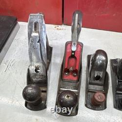 7- Vintage Original Woodworking Hand Planes Lot of 5 Assorted Types