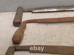 7 antique Draw knives spoke bark shave collectible woodworking knife tool lot D2