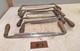 7 antique Draw knives spoke bark shave collectible woodworking knife tool lot D4