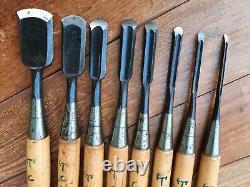 8 Japanese incannel gouge chisels set Woodworking Tools