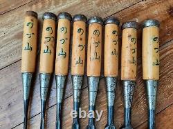 8 Japanese incannel gouge chisels set Woodworking Tools