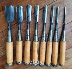 8 Japanese incannel gouge chisels set Woodworking Tools