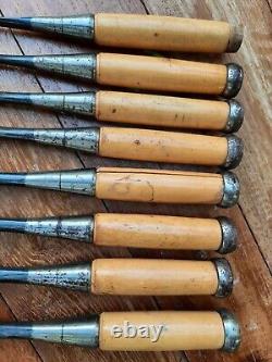 8 Japanese incannel gouge chisels set Woodworking Tools