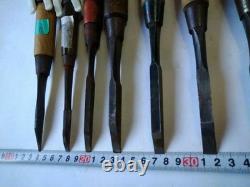 8 Piece Set Used Japanese Chisels 3mm to 15mm for DIY Woodworking Tools