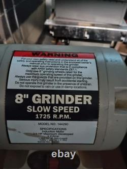 8 Slow Speed Bench Grinder Wood Turning Tools Monted on Metal Stand with jig
