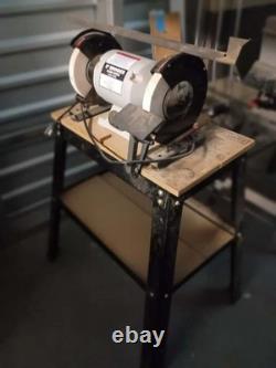 8 Slow Speed Bench Grinder Wood Turning Tools Monted on Metal Stand with jig