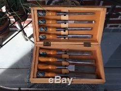 8 Vintage Steelcraft Socket Chisels Original Box Woodworking Tool 1/4 to 1 1/4