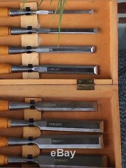 8 Vintage Steelcraft Socket Chisels Original Box Woodworking Tool 1/4 to 1 1/4