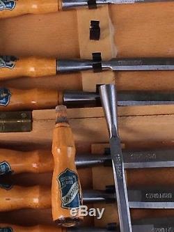 8 Vintage Steelcraft Socket Chisels Original Box Woodworking Tool 1/4 to 1 1/4