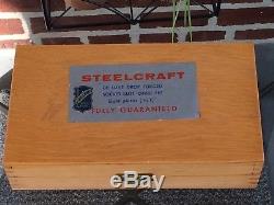 8 Vintage Steelcraft Socket Chisels Original Box Woodworking Tool 1/4 to 1 1/4