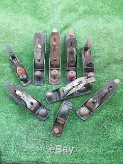 9 PLANES 9 WOODWORK PLANES JOB LOT PLANES ESTE STANLEY No5 PLANE SPARES (1393)