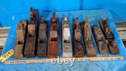 9 Pcs. Antique BAILEY Wood Planes Large Sizes Woodworking Tool Collectables