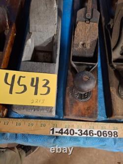 9 Pcs. Antique BAILEY Wood Planes Large Sizes Woodworking Tool Collectables