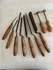 9 Vintage Woodworking Kiley Gouges/Chisels and Brookstone shaped knives