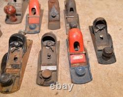 9 vintage block planes Stanley & more collectible woodworking parts tool lot