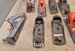 9 vintage block planes Stanley & more collectible woodworking parts tool lot