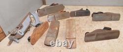 9 vintage block planes Stanley & more collectible woodworking parts tool lot