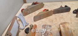 9 vintage block planes Stanley & more collectible woodworking parts tool lot
